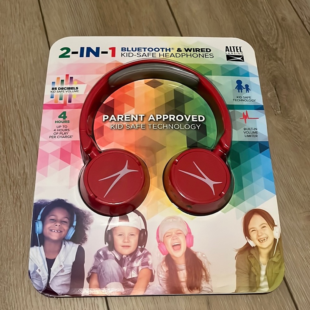 NIB 2-IN-1 Altec Lansing Bluetooth & Wired Kid-Safe Headphones